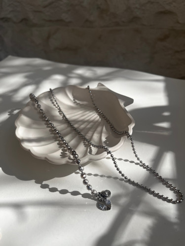 ست گردنبند و دستبند تراش جواهری نقره ای ژوپینگ | کوپر آبکاری طلا سفید | کیفیت درجه ۱