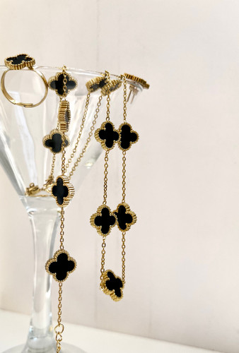 سرویس ونکلیف استیل 7 گل | کیفیت درجه ۱ | آبکاری فوق العاده | دارای زنجیر سایز