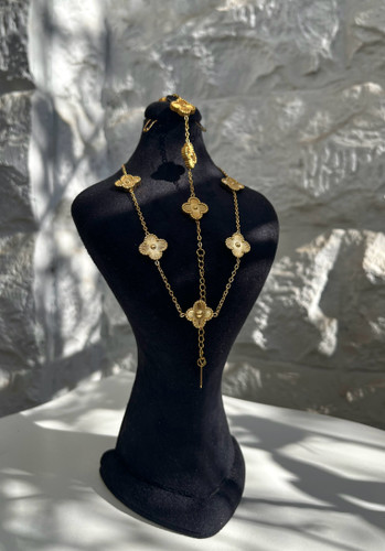 سرویس ونکلیف استیل ۵ گل | کیفیت درجه ۱ | آبکاری فوق العاده | دارای زنجیر سایز