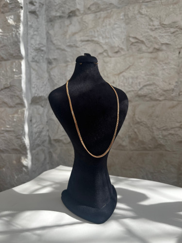 گردنبند کارتیر تراش جواهری | برند ژوپینگ | ۲میل تراش ۲ طرفه | کوپر آبکاری طلا ۱۸ عیار | کیفیت درجه ۱