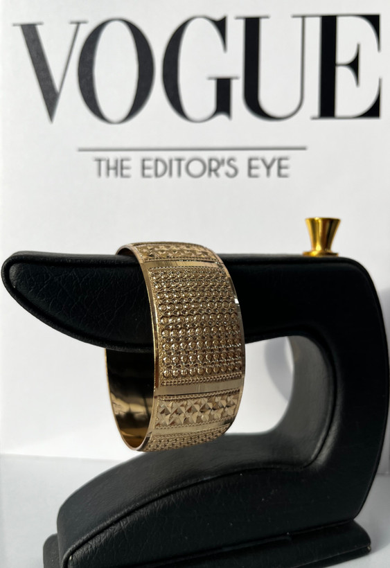 النگو زنانه مدل تکپوش تراش جواهری طلا روس ۳۰ میل رنگ ثابت