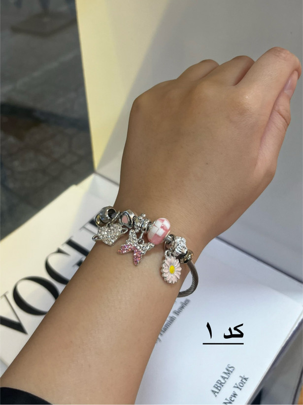 بنگل فنری پاندورا نگین سوارسکی | رنگ ثابت ضد حساسیت