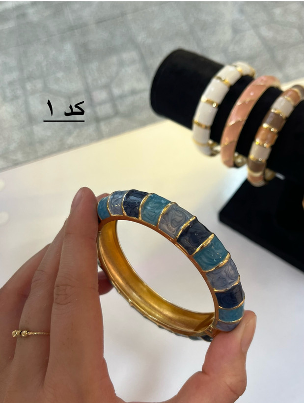 بنگل مینا کاری زنانه فری سایز ضد حساسیت