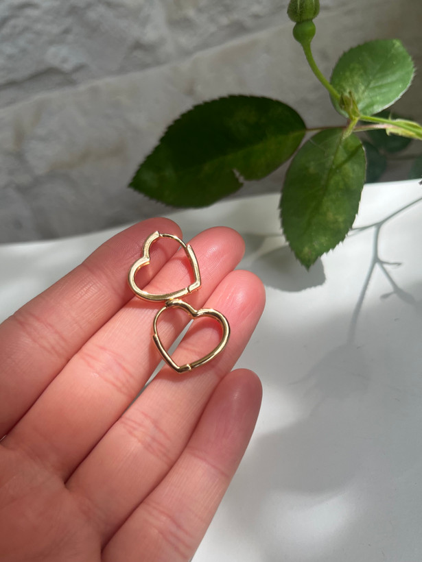گوشواره قلب آیینه ای ژوپینگ ضد حساسیت