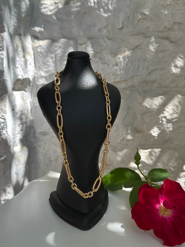 گردنبند یورمن ژوپینگ طرح طلا رنگ ثابت