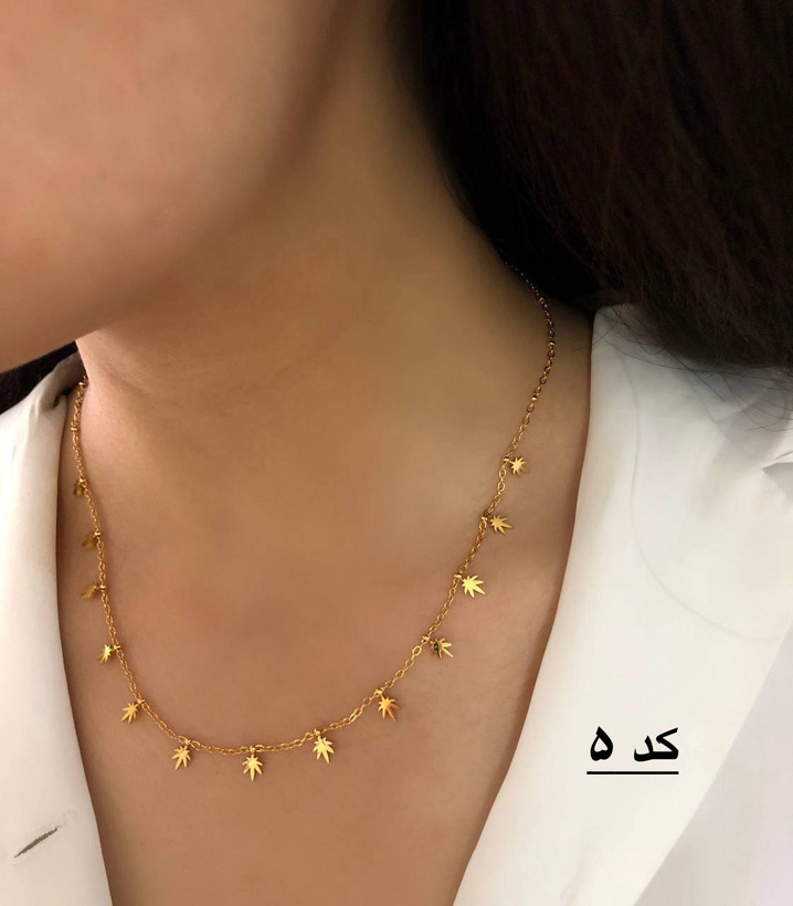 گردنبند لوکس زنانه | استیل آبکاری طلایی رنگ ثابت | کیفیت عالی | ضد حساسیت