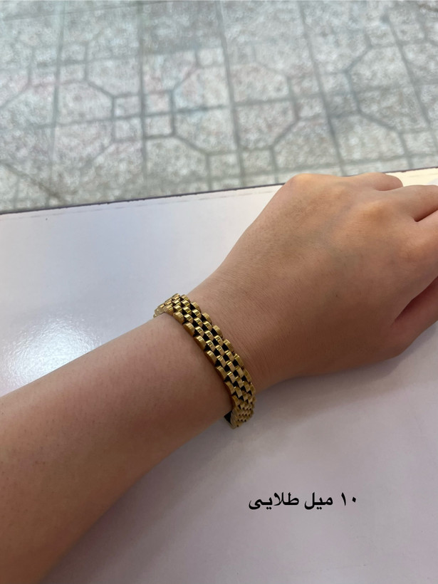 دستبند مردانه و زنانه طرح رولکـ*ـس سنگین | استیل رنگ ثابت ضد حساسیت