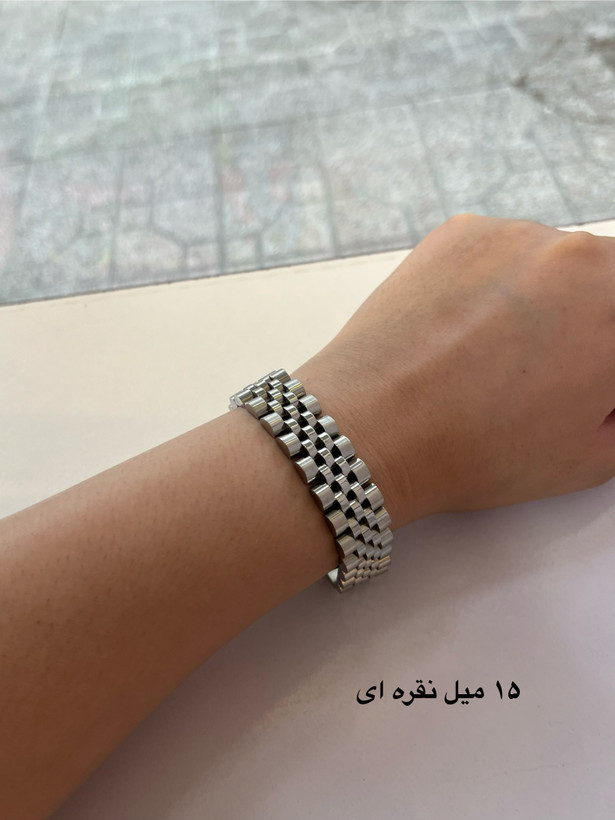 دستبند مردانه و زنانه طرح رولکـ*ـس سنگین | استیل رنگ ثابت ضد حساسیت