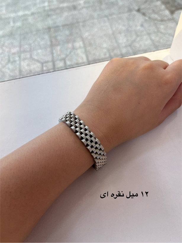 دستبند مردانه و زنانه طرح رولکـ*ـس سنگین | استیل رنگ ثابت ضد حساسیت