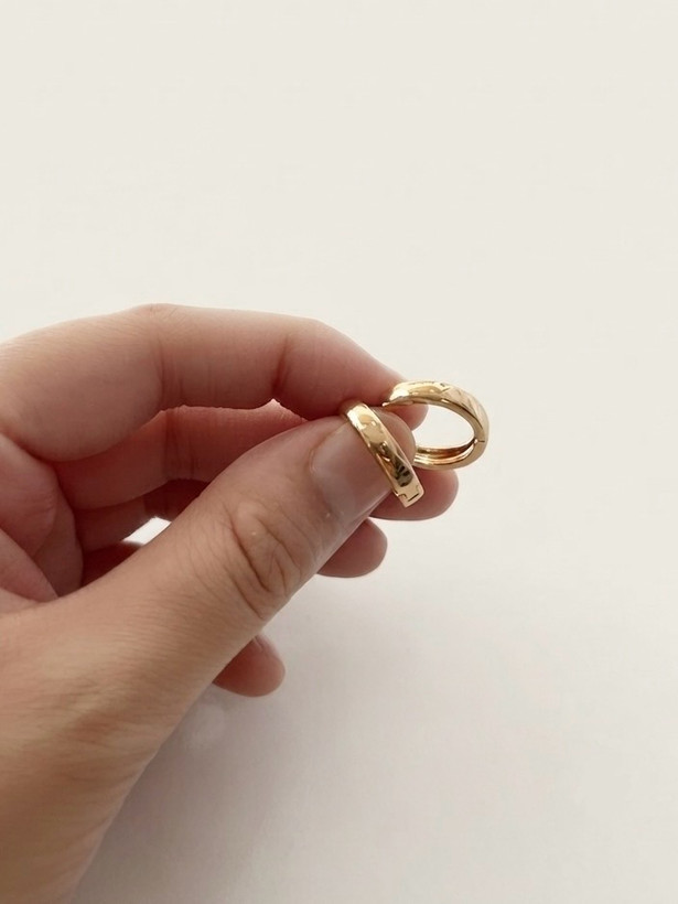 گوشواره زنانه برند ژوپینگ رینگ آینه ای | رنگ ثابت مراقبتی ضد حساسیت